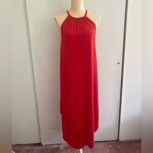 Double Zero small red maxi halter dress